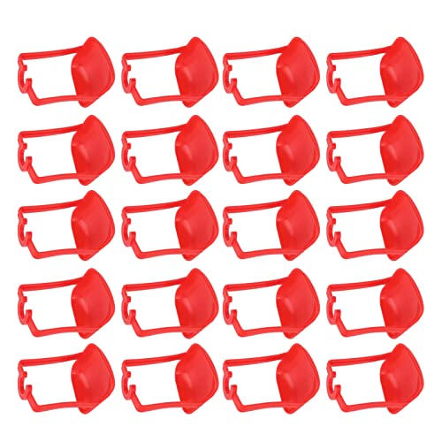 HüHner-Trinkbecher, 20-Teiliges Buntes HüHner-Trinkbecher-Set aus PP, Leicht, FüR Taubenkaninchen (Rot) von HEEPDD