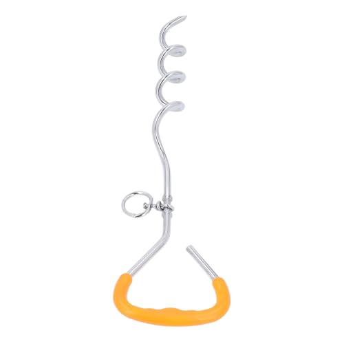 HEEPDD Hund Anbindepfahl Stahldraht Doppelkopf Anti-Verlust-Hundeleine Zelt Bodenankerschraube für Yard Beach Outdoor Camping (5 mm x 10 m 0,2 Zoll x 32,8 Fuß Doppelhaken aus) von HEEPDD