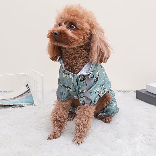 Hunde-Regenmantel, Hundekleidung, Streifen, Kapuze, Wasserdicht, Stilvolles Muster, Hundezubehör (XL) von HEEPDD