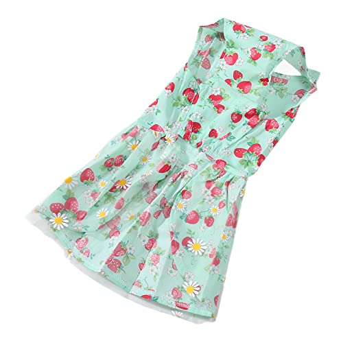 Hundekleid, Bequem, Atmungsaktiv, Bequem und Leicht zu Reinigen, Süßes Hellgrünes Polyester-Hundekleid für das Tägliche Katzen-Fotoshooting, Katzenkleid, Süßes Welpenkleid mit von HEEPDD