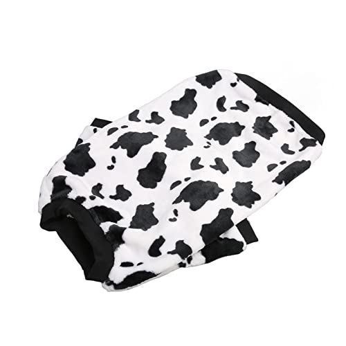 Hundemantel Kleidung Winter Hautfreundlich Milchkuh Druck Hundeshirt Gummiband 2 Beine Für Große Haustiere (3XL) von HEEPDD