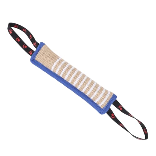 Jute-Hundebisskissen-Schleppspielzeug mit Starken Griffen für Kleine, Mittelgroße und Große Hunde, Reißfestes, Interaktives, Tragbares Welpentraining, Ideal für (Blaues Jute-Hundebisskissen-Schleppspielzeug mit Starken Griffen für Kleine, Mittelgroße und Große Hunde, Reißfestes, Interaktives, Tragbares Welpentraining, Ideal für (Blaues von HEEPDD