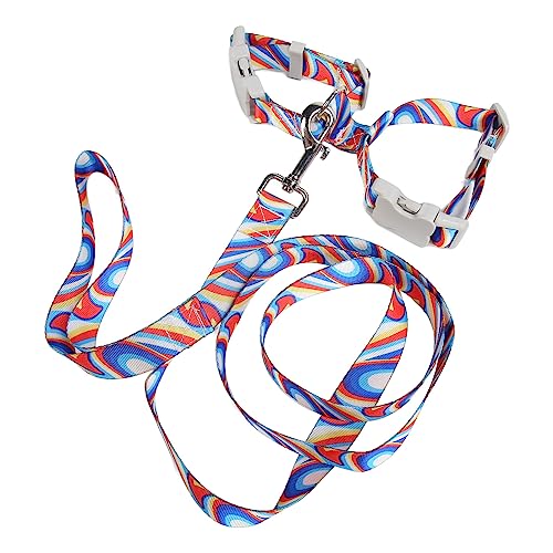 HEEPDD Katzen-Gehgeschirr, Leine, Auffälliges Katzengeschirr, Weiche, Ausbruchsichere Schnellverschluss-Schnalle für den Außenbereich (M) von HEEPDD