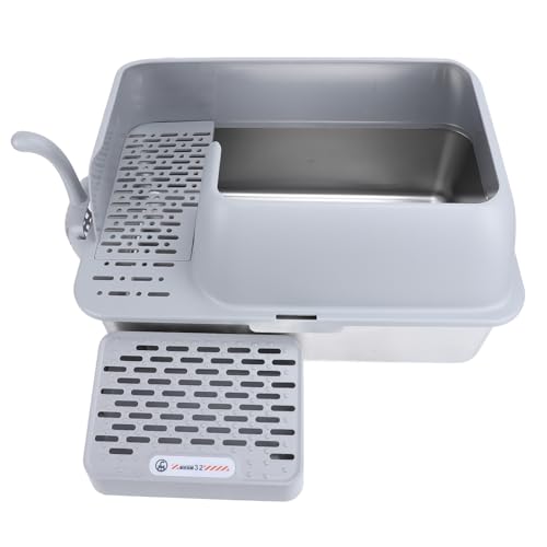 Katzentoilette, Edelstahl, Leicht zu Waschen, Lustiger Kanal, Kratzfest, Katzentoilette mit Verschlussverbindung, Verhindert Spritzen, Heimtierbedarf für Kurzbeinige Katzen Katzentoilette, Edelstahl, Leicht zu Waschen, Lustiger Kanal, Kratzfest, Katzentoilette mit Verschlussverbindung, Verhindert Spritzen, Heimtierbedarf für Kurzbeinige Katzen von HEEPDD