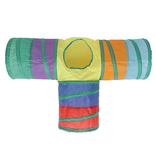 Katzentunnel, Zusammenklappbares Katzenröhrenspielzeug mit Hängendem Plüschball Polyester 3-Wege-Katzentunnel Interaktives Trainingsspielzeug für Kaninchen, Kätzchen und Hunde Katzentunnel, Zusammenklappbares Katzenröhrenspielzeug mit Hängendem Plüschball Polyester 3-Wege-Katzentunnel Interaktives Trainingsspielzeug für Kaninchen, Kätzchen und Hunde von HEEPDD