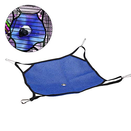 Kleines Haustier Mesh Hängematte, Hamster Aktivität Hängen Bett Bildschirm Tuch Cool Swing Nest Spiel Spielzeug für Eichhörnchen Chinchilla Meerschweinchen Ratte Mäuse Kleintiere (L(34*34cm）) von HEEPDD