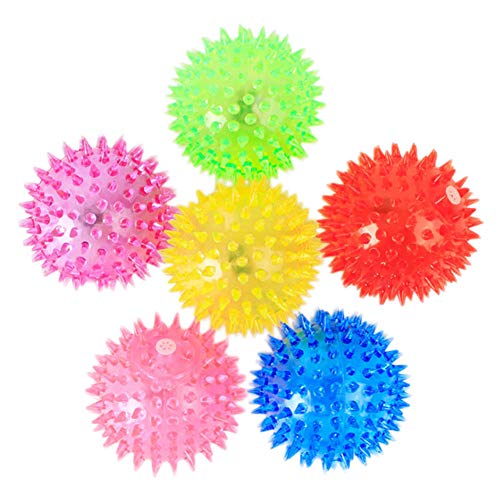 LED-Hundespielzeugball, Blinkender, Jagender, Stacheliger Ball, Zufällige Farbe, Haustierspielzeug für Kleine und Große Hunde (a) von HEEPDD