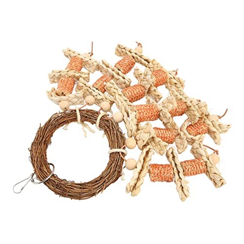 Papagei Kau-Kletterspielzeug, Multifunktionale Hakeninstallation, Giftfreie Maiskolben, Vogelschaukel, Spielzeug für Wellensittiche Papagei Kau-Kletterspielzeug, Multifunktionale Hakeninstallation, Giftfreie Maiskolben, Vogelschaukel, Spielzeug für Wellensittiche von HEEPDD
