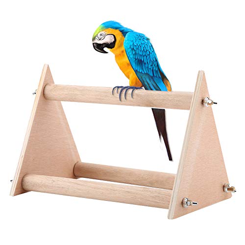 Papagei stehen Sitzstangen, Haustier Vogel stehen Spiele platz lustige hölzerne Aktivität Trainings spielzeug für Macaw afrikanische Graus Wellensittiche Parakeet Cockatiel Cockatoo Lovebird von HEEPDD