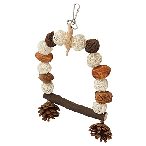 Papageien Swing Toys, Holz Pet Vogel Swing Nüsse für Nymphensittich (Kleine Größe) von HEEPDD