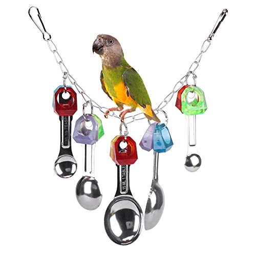 Papageienkäfig Spielzeug, Vögel Papageien Metalllöffel Biss Zubehör Futtersuche Kauen Schreddern Spielzeug Zahnpflege Werkzeuge Hängen Spielzeug Spielzeug Papageienkäfig Spielzeug, Vögel Papageien Metalllöffel Biss Zubehör Futtersuche Kauen Schreddern Spielzeug Zahnpflege Werkzeuge Hängen Spielzeug Spielzeug von HEEPDD