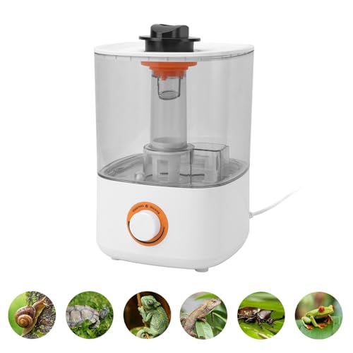 Reptilien-Nebelgerät, 2,5 L, Großes Reptilien-Mister-Tank, Reptilien-Terrarien, Luftbefeuchter, Tank-Timing, Terrarium-Luftbefeuchter, Verstellbares Nebelsystem für Reptilien, von HEEPDD