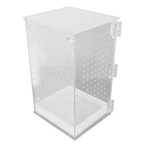 Reptilien-Terrarium-Tank, Acryl-Reptilientank, Transparent, Einfache Reinigung, Robust, für Leopardgecko und Schlange (L: 60 x 60 x 28 cm) von HEEPDD