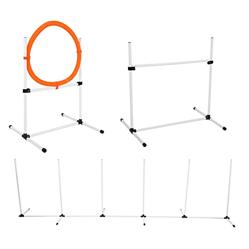 Verstellbares Agility-Trainingsgerät für Hunde – Verbessern Sie die Beweglichkeit und Bewegung Ihres Hundes – Leicht und Langlebig – für Gras oder Ebenen von HEEPDD