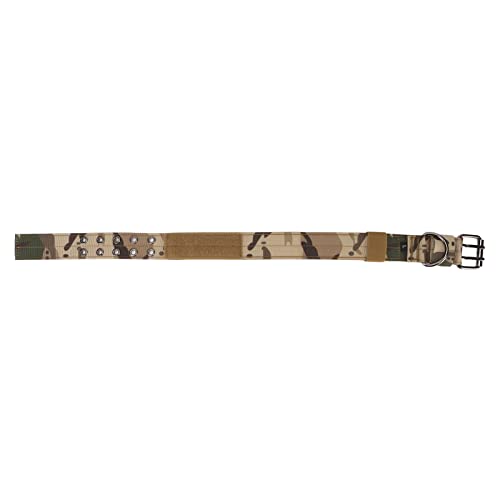Verstellbares Hundehalsband, Zweireihige Sicherheits-Metallschnallen, Hundehalsband mit D-Ring-Schnalle für die Jagd auf Mittelgroße und Große Hunde (M) von HEEPDD