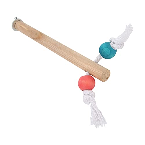Vogelkäfig Barsch, Vogel Stehstab Mit Baumwollseil Aus Naturholz Holz Sitzstangen für Vogelkäfige Vogel Stehstab Sitzstangen für Vogelkäfig für Vogelkäfig für Vogel(1,5 * 18 CM) von HEEPDD
