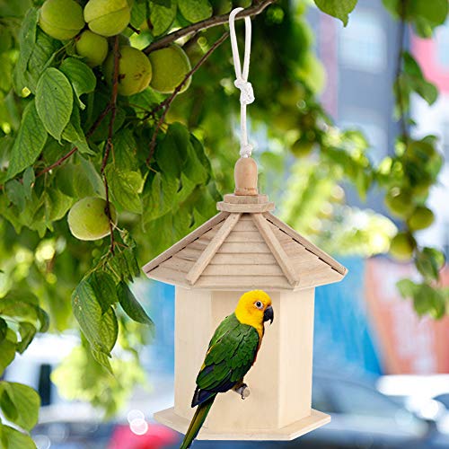 Warmer Brutbox-Käfig für Wellensittich Myna, Hängendes Holz Vogelhaus für einen gemütlichen Aufenthalt, Haushaltsbedarf Ideal für Kinder, Paulownia-Holz von HEEPDD