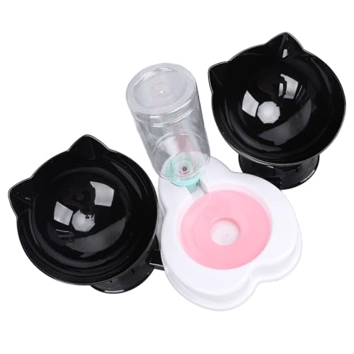 Wasser- und Futternapf-Set, automatischer Futterspender für Hunde, Katzen, langsamer Haustierspender, Wasserspender, Schwerkraft-Futterspender für Katzen, Hunde, kleines, mittelgroßes Haustier (Stil von HEEPDD