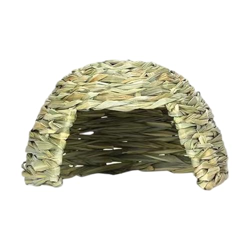 HEEZOU Kaninchen Hideaways Grass House Strohhöhle Spielhaus Für Kleine Haustier Warme Hassouts Für Käfig Hamster Hideaways Cave von HEEZOU