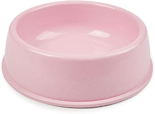 HEIMP Futternäpfe for Hunde, Futternapf for Katzen, Wasser-Futternapf, langlebig, verdickter Kunststoff-Futternapf for kleine, mittelgroße Hunde, Welpenprodukte Schüssel (Color : Pink, Size : Medium von HEIMP