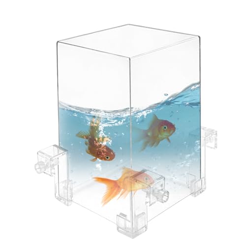 Unterdruckfischtanks mit 3 Schnappschüssen 4pcs/festgelegte Acrylfischtanks klares Fisch Aquarium Wasser Auto-Refill Aquarium Tank Fischtank von HEKARBAMILL