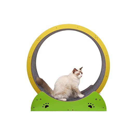 Katzenbaum für große Katzen, Katzenspielzeug, geräuschloses Rad, Katzenmatte, Haustier-Rollbrett, Katzen-Fitness-Trainingszubehör, handgefertigtes Katzen-Klettergerüst, Katzen-Vision von HEKDIKTT
