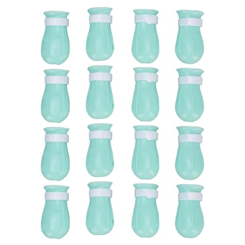 HELEVIA 16pcs Silikonkatze Füße Abdeckungen, Katzenschuhschuhe, Wiederverwendbare Silikonkatzenstiefel, Leicht Reinigung, für Badezeit Stressabbau von HELEVIA