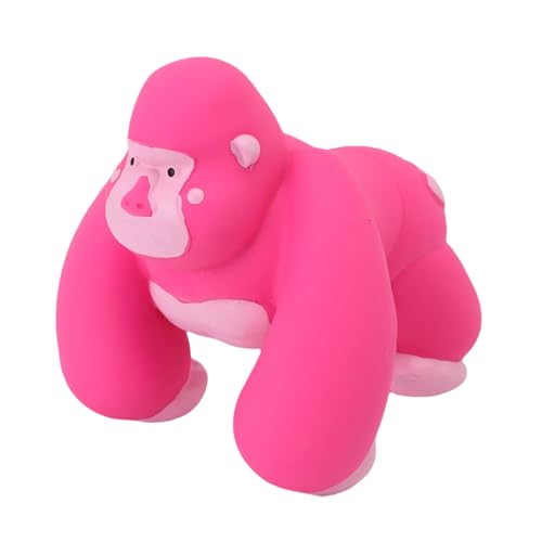 HELEVIA Latex Hund Kaute Blitzsspielzeug, Quietschendes Hundespielzeug, Süßes Tier Weicher Hund, Zähnereinigung, Linderung Einsamkeit, für Haustiere (Gorilla) von HELEVIA