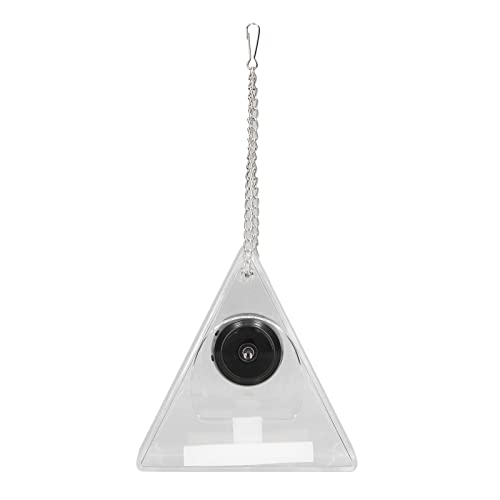 HELEVIA Smart Camera Bird Feeder, Echtzeitüberwachung Hängende Vogelfutterhäuschen mit Ultra Klarem Objektiv für den Garten Im Freien (Dreieckig) von HELEVIA