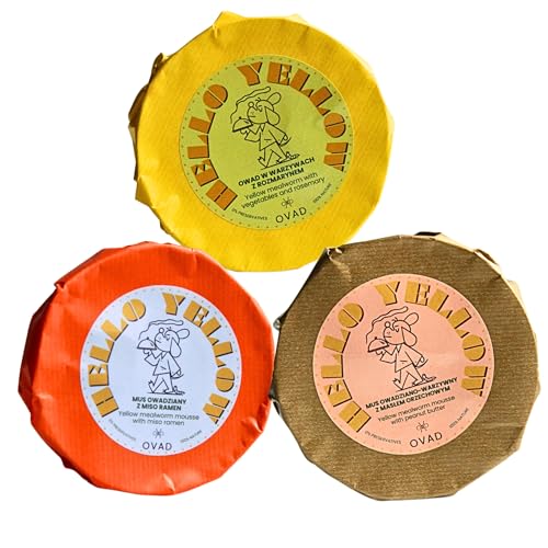 HELLO YELLOW Hundefutter, Nassfutter - 3 Geschmäcker, 3x140g - nachhaltiges Premium Insekten-Mousse für kleine, sensible Rassen, ausgewachsene Hunde - Hyoallergenes Futter HELLO YELLOW Hundefutter, Nassfutter - 3 Geschmäcker, 3x140g - nachhaltiges Premium Insekten-Mousse für kleine, sensible Rassen, ausgewachsene Hunde - Hyoallergenes Futter von HELLO YELLOW