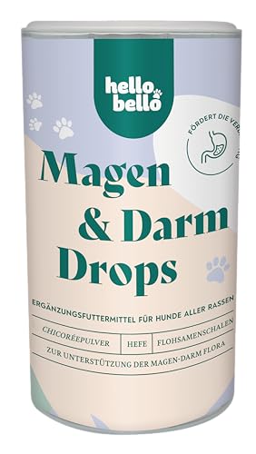 HELLOBELLO Magen-Darm Drops für Hunde 350 g - Unterstützt Verdauung, Darmregulierung & eine gesunde Darmflora - Mit Probiotika & Präbiotika von HELLOBELLO
