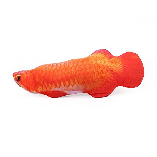 HELLOYOUNG Artificial Mint Kitten Toy Plush 3D Fish-Shaped cat Toy Kitten Chewing Interactive Fun Puppy Toy pet Toy (C,30cm) von HELLOYOUNG