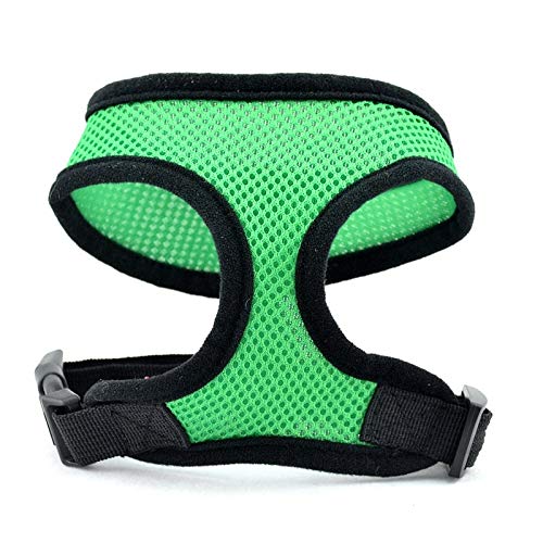 HELLOYOUNG CW002 Fashion Dog Vest Soft Air Nylon Mesh Pet Harness Dog Clothes Dog Harness Clothes for pet Dog (Green) von HELLOYOUNG