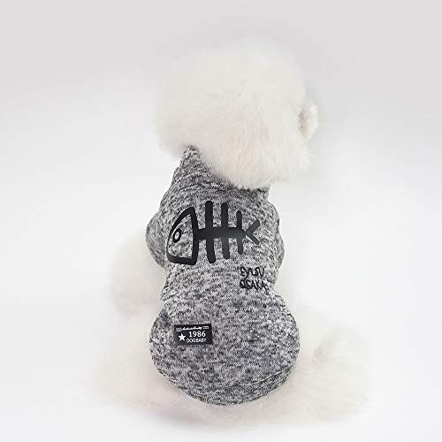 HELLOYOUNG Haustier Hundekleidung für Hundekleidung Winterkleidung für Hunde Haustierprodukt Hunde Mantel Jacke Haustiere Kleidung für Chihuahua Katzenkleidung (grau) von HELLOYOUNG
