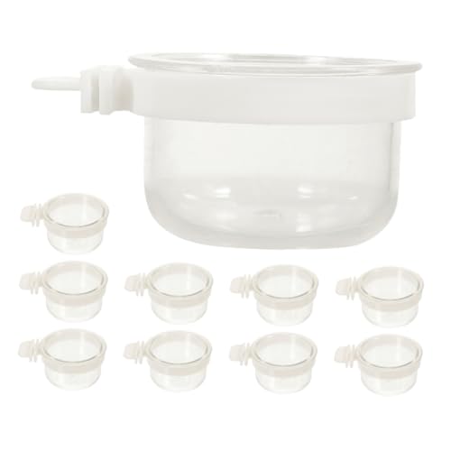 10 Stück Teiliges Hängender Futternapf für Vögel Acryl Futter und Wasserschalen für Papageien Sittiche Kanarienvögel zu Befüllen und Sicher im Käfig zu Befestigen 10 Stück Teiliges Hängender Futternapf für Vögel Acryl Futter und Wasserschalen für Papageien Sittiche Kanarienvögel zu Befüllen und Sicher im Käfig zu Befestigen von HEMOTON