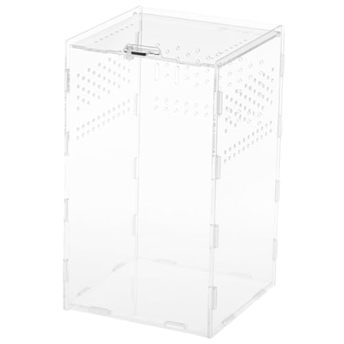 HEMOTON Magnetischer Reptilienkasten Aus Acryl Transparent Lichtdurchlässig Robust Und Langlebig Einfache Reinigung Für Mikro-terrarien Und Reptilienhaltung von HEMOTON