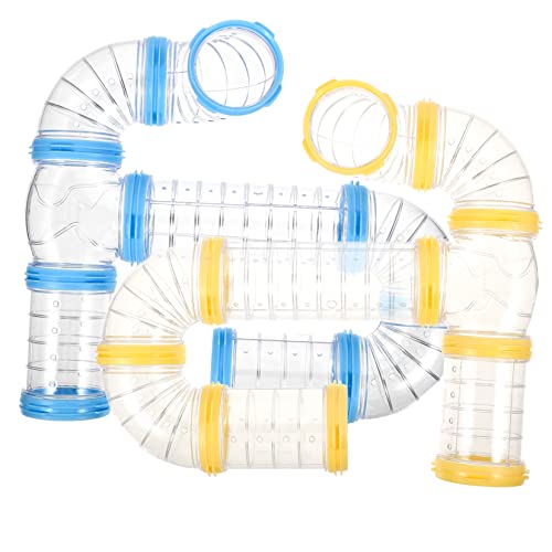 2Sätze Hamsterspielzeug Transparente Röhrchen für Hamsterkäfig DIY Tunnelabenteuer für Kleine Haustiere Sicher und Langlebig für Hamster Meerschweinchen von HEMOTON