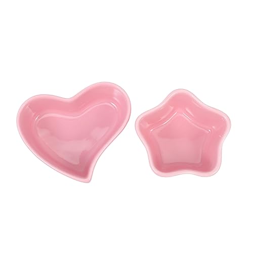2Stücke Keramische Futterspender für Kleintiere für Hamster und Hochwertige Futter und Wassernäpfe Designs Stern von HEMOTON