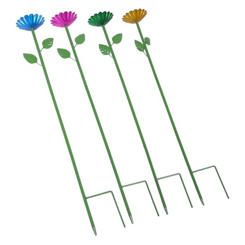 4-teilige Garten-Bienen-bewässerungsstation: Wasserspender in Blumenform Aus Metall Für Vögel – -wasserbecher Für Den Außenbereich Für Den Gartenrasen von HEMOTON