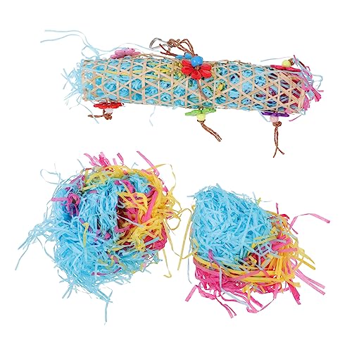 HEMOTON Schredder-spielzeugvogel Für Papageien Buntes Vogelspielzeug Interaktives Spielzeug Futterspielzeug Schredderspielzeug Für Kleine Und Große Vögel von HEMOTON