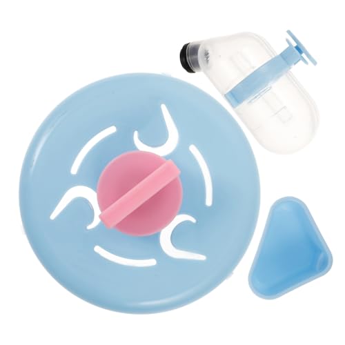 HEMOTON 1 Satz Hamster-Laufrad-Trinkbrunnen futterbehälter Hamster trinkflasche wasserspender Hamster Käfigzubehör Übung klein für Haustier-Wasserflasche Wasserflaschenhamster Abs Sky-Blue von HEMOTON