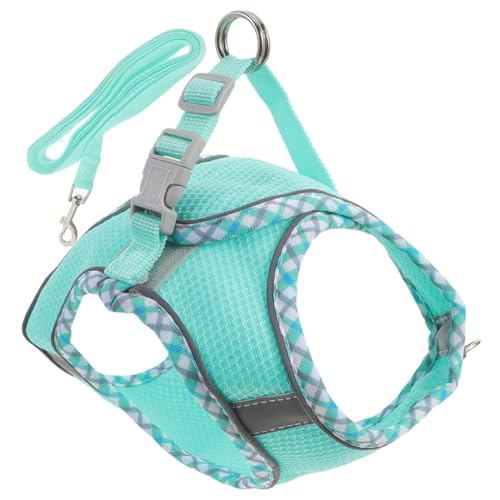 HEMOTON 1 Satz Hundegeschirr-Set führen Hundeleine Körperpflege Gehen Ausbildung hundezubehör leichtes hundegeschirr Haustiergeschirr Haustier Hund Weste Hundeweste Polyester Sky-Blue von HEMOTON