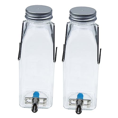 HEMOTON 1 Satz Kleiner Haustier Wasserspender für Kaninchen Trinkflasche mit Aufhängung Auslaufsicherer Futterspender für Kleintiere Design für Bequemes Trinken Einfach zu Reinigen von HEMOTON