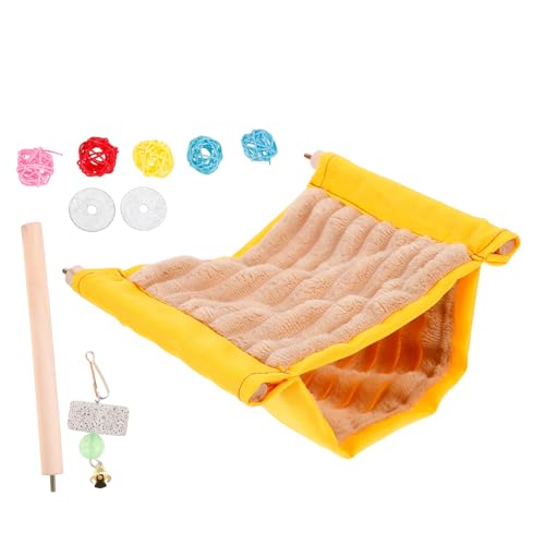 HEMOTON 1 Satz Pet Hängematte für Kleintiere Warmes Nest für Hamster Abnehmbarer Schlafplatz aus Weichem Material für Kanarienvögel Papageien und Andere Kleintiere Teiliges in Bunten von HEMOTON