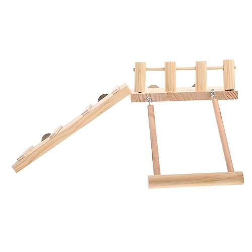 HEMOTON Holz Hamster Leiter Tragend-besteändig Chinchilla Zaun Dekorative Chinchilla Plattform Für Kleine Haustiere Spielzeug Zum Kauen Und Spielen von HEMOTON