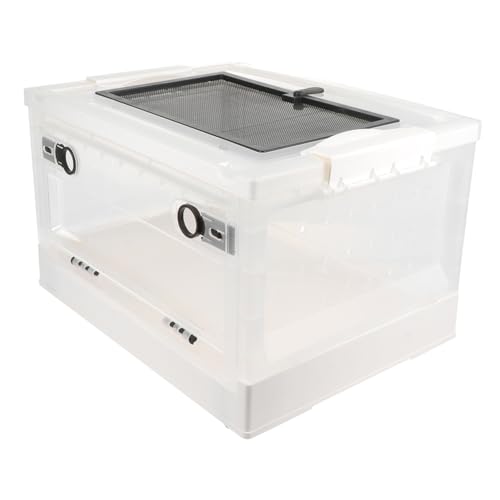 HEMOTON 1 Satz Terrarium klein mit Zuchtbehälter für Haustiere Meerschweinchenkäfig Zwinger Hamster käfig Hamster cage Haustierhaus Igel Inkubator Zusammenklappbarer Igelkäfig Plastik Weiß von HEMOTON