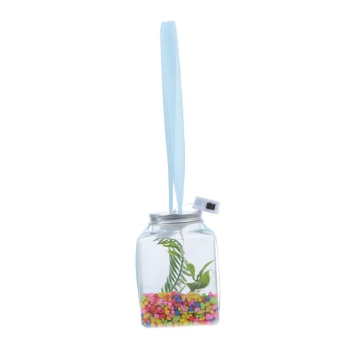 HEMOTON 1 Satz Transparentes Aquarium mit Beleuchtung DIY Tischfischbecken Stabiler für Goldfische und Kleine Reptilien Leicht zu Reinigen als von HEMOTON