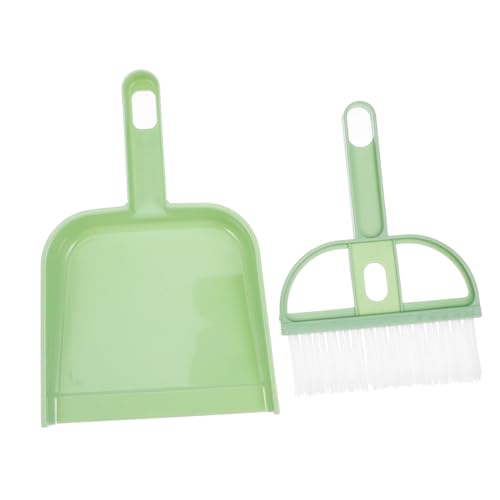 HEMOTON 1 Satz kleines Besenset Haustier Werkzeug Hamsterkäfigreiniger Multifunktion sauber Mini Kaninchenkäfig Besen Kompakte Reinigungsset Hasenbürste Kaninchenbürste Abs Light Green von HEMOTON