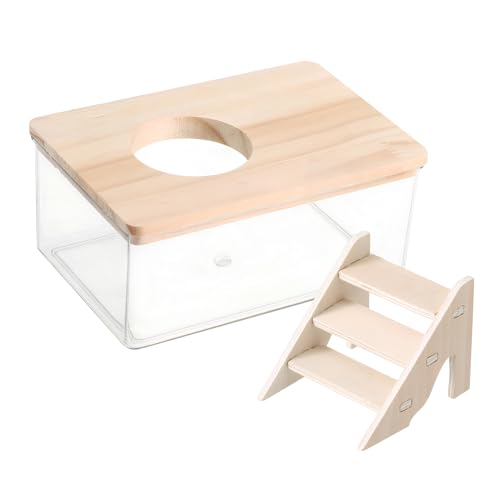 HEMOTON 1 Set Hamsterbadezimmer Hamsterbadewanne Buddelsandbehälter Hamsterzubehör Hamstersandbad Mit Leiter Hamstersubstratbehälter Hamsterbadezubehör Holz Transparent HEMOTON 1 Set Hamsterbadezimmer Hamsterbadewanne Buddelsandbehälter Hamsterzubehör Hamstersandbad Mit Leiter Hamstersubstratbehälter Hamsterbadezubehör Holz Transparent von HEMOTON
