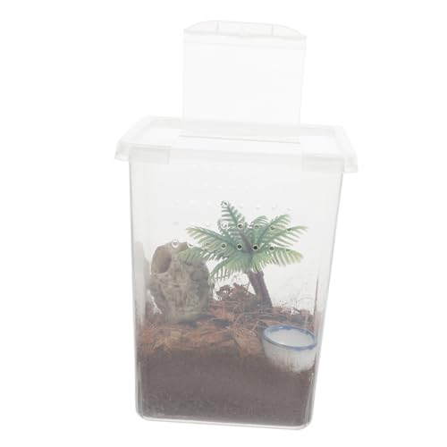 HEMOTON Kleines Spinnenhabitat Transparentes Kunststoff-insektengehege Zuchtbox Für Springspinnen Fluchtfestes Terrarium Mit Einfacher Reinigung Sicherer Lebensraum Für Haustierspinnen von HEMOTON